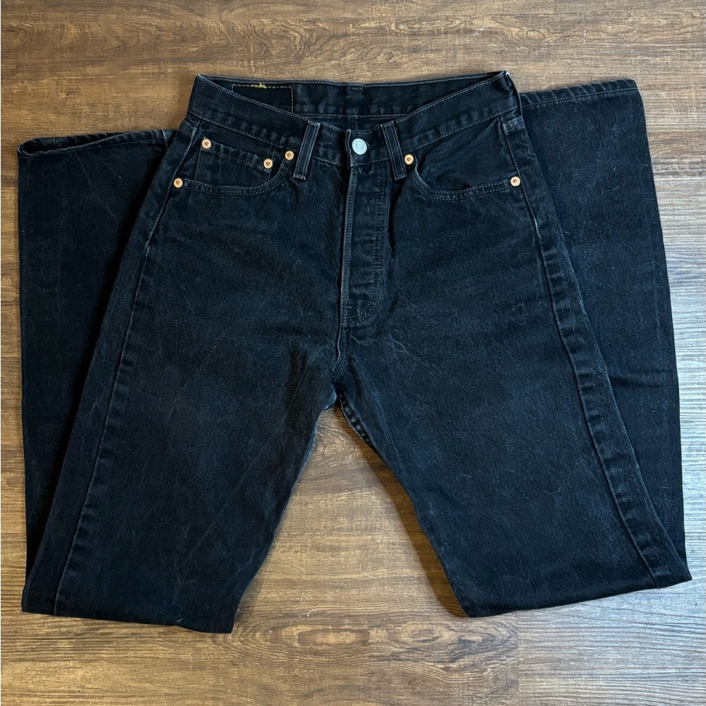 Levi's 501 Bootcut Black Denim Jeans